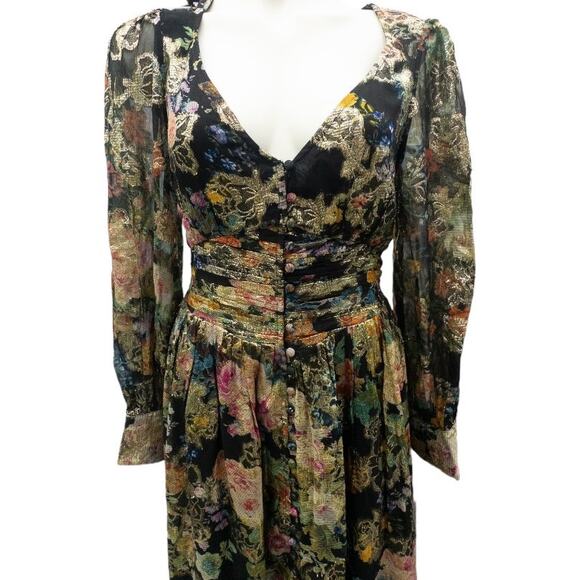 Hemant and Nandita Rafa Maxi Dress in Black Medium  New with tags! - Picture 5 of 13